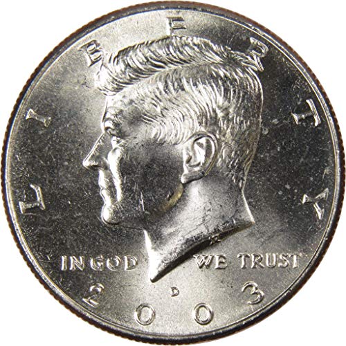 2003 D Кенеди Полдоллара БУ Необращенный Монетен двор на Щата 50c Монета на САЩ са подбрани