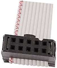X-DREE 30 см, 10-пинов конектор за свързване на проводници Удлинительный Плосък Свързващ кабел Сив цвят (Cavo a nastro piatto prolunga на