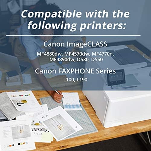 Подмяна на касетата с тонер за принтер, съвместим с Arthur Imaging, за Canon 128 (3500B001AA) (черен, 2 опаковки)