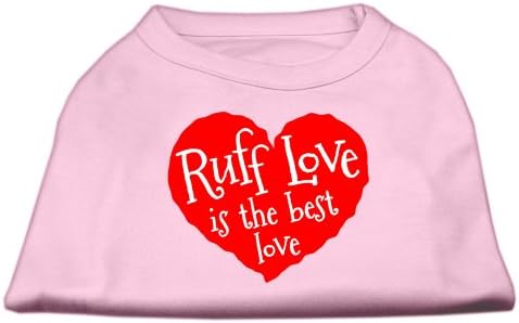 Тениска с трафаретным принтом Mirage Pet Products Ruff Love Светло Розово Lg (14)