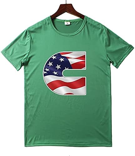 Летни Мъжки Ризи, Мъжки Графични Тениски, Ежедневни тениски с 3D Модел на Хартата на 4 юли, годината на Реколтата Тениски, Мъжки ризи С Дълъг Ръкав