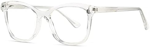 Квадратни Очила за четене RESVIO за Женските Пластмасови Модни Пролетта на Пантите Readers Прозрачен