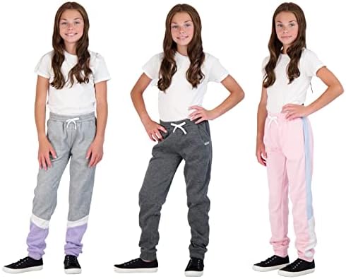 Задни 3-Pack: Спортни Панталони за момичета Active Multipack, Флисовые Панталони за джогинг за момичета, Лека Атлетика