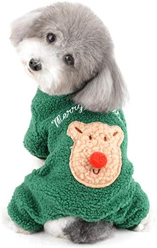 Ranphy Коледно облекло за малки Кучета, Руното Дрехи за домашни любимци, Пуловер на 4 Крака, Зимни Топли Тела, Гащеризон, Яке за Чихуахуа,