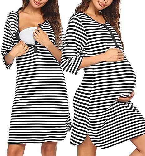 Рокля за бременни, дрехи за кърмене-Секси рокличка С Къс Ръкав За Кърмене Рокля За Хранене на Бременните