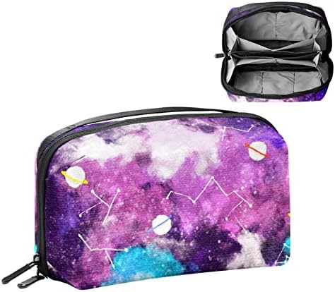 Дамски и Дамски Розова Чанта за Грим Galaxy Background, Голям Косметичка, Чанта-портфейл, Чанта с цип