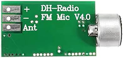 Rakstore FM Предавател Звукосниматель Модул пикап Мини Безжичен Микрофон MIC Безжична Аудиопередатчик FM Радиация MIC Основна такса V4.0