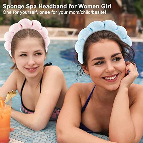 LipLopBest, 2 опаковки, с превръзка на главата Maya and Co Spa за жени, гривни за измиване, еластични ленти, Фиби за коса, Пухлая Порести Превръзка на главата за измиване на лицет