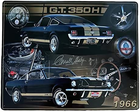 Метална табела Shelby GT350 1966 Shelby Mustang GT350 Mustang Mancave Signs 15 x 12