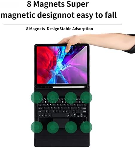 HAODEE за iPad Pro 12,9 Калъф 2021 M1 2018 2020 Сплит Магическа клавиатура със сензорен панел Магнитни Тънки Седалките (Размер: Клавиатура