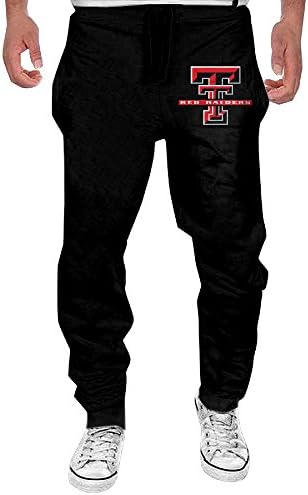 Мъжки панталони за джогинг Texas Tech University Red Raiders, Удобни Черни Панталони за джогинг