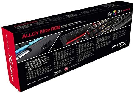 HyperX Alloy Elite RGB - Ръчна детска keyboard - Подсветка с програмно управление и макро-настройка - Поставка за китката - Средство