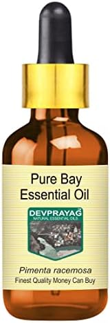 Етерично масло Devprayag Pure Bay (Pimenta racemosa) със Стъклен капкомер, Натурално Лечебно, Дистиллированное пара 15 мл (0,50 грама)
