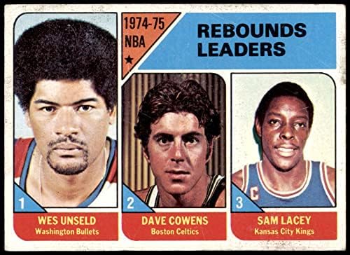 1975-Добрите играчи № 4 от здравейте в НБА Уес Анселд / Сам Лейси / Дейв Коуэнс Канзас Сити Селтикс/Буллиты (Уизардс) / Кингс (Баскетболно