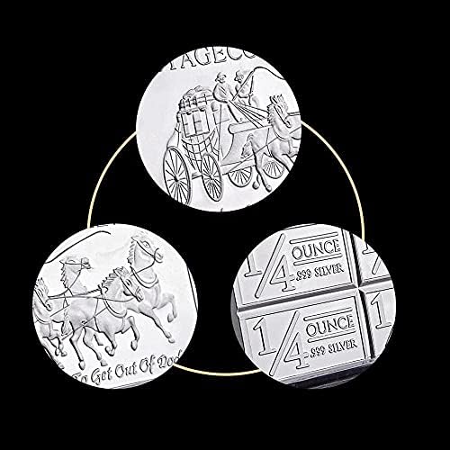 Рядка канадската Възпоменателна монета Квадратна сребърно покритие Каретка Квадратно Запомнящо се издание на ментата обем 1 унция