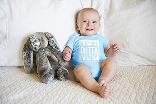 Straight Outta Mommy - Забавно Сладко Шега, Нестандартен Подарък За Новородено, Пълноценно Детско Боди
