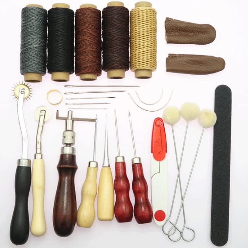 Професионален Набор от инструменти за бродерия от кожата, Инструменти за шиене ръчни за работа на Направи си сам, Комбинация от материали за изрязване на Седлото, А