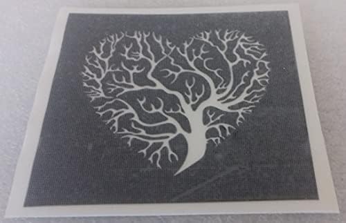 10 x Шаблон Дървото на живота за Гравиране върху Стъкло Подарък прибори Занаят, Хоби