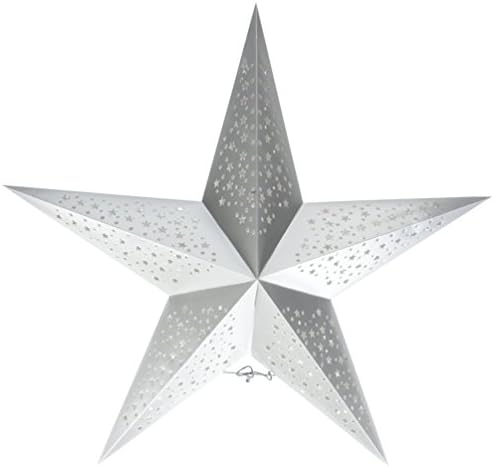 Честит продажба HSSL-FSSVRA Frozen Star Хартиен Звезден Фенер Сребрист цвят, 13 x 10 x 0,5