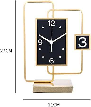 UXZDX Настолни Часовници Хол Модерните 3D Стенни Часовници Метални Златен Часовник, Настолни Часовници Декорация на Дома