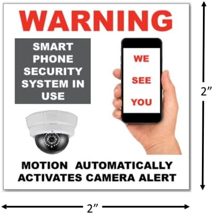Предупредителни Етикети За Сигурност Видеокамера Мини-смартфон с Предупреждение За сигурност