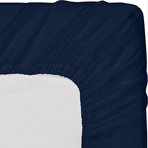Спално бельо Utopia Twin Fitted Sheets - Обемна опаковка от 6 долен чаршаф - Мека матирана микрофибър - Дълбоки джобове - Устойчивост на усадке и замира - Лесна за оформяне (Бяло)