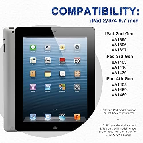 Оригинален калъф за iPad 4-ри/3-ти /2-ро поколение 9,7 Инча, Сверхпрочный устойчив на удари Защитен калъф за деца със защита на екрана, Въртяща се поставка и каишка за ръка