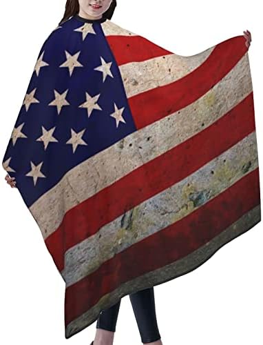 Наметало за Прически, Американски Флаг за Мъже, Женската Престилка за Прически, Наметало за Подстригване на Коса за Фризьорски салон, Шампоан за Салон 55 X 66 см