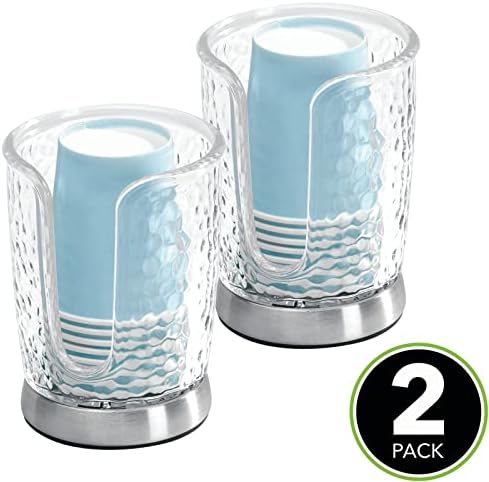 mDesign Пластмаса /Стомана Компактна Опаковка за съхранение на картонени Чаши за еднократна употреба, стойка за Измиване Чаши на столешницах