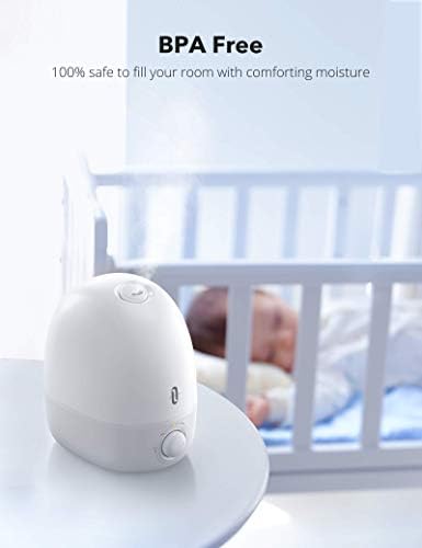 Овлажнители на въздуха за бебета, 2,5 Л Овлажнител за въздух със Студена Мъгла, Дифузор Етерично Масло с Приятна Ночником за Детска спалня,