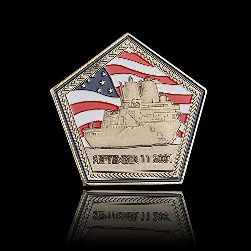 2001.9.11 Защита САЩ Колекция на военните монети от USA Freedom Challenge в