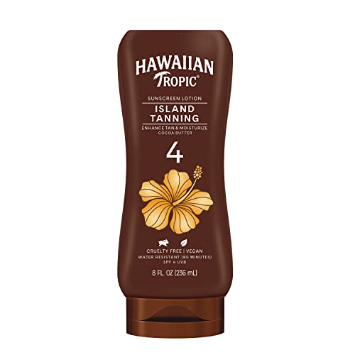 Слънцезащитен лосион Hawaiian Tropic За защита от тъмен тен, масло от какао - SPF 4,8 Унции