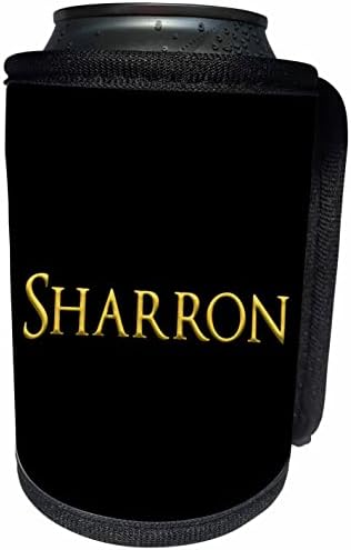 3дРоза Sharron често срещано детско име за момичета в САЩ. Свети жълт цвят. - Опаковки за бутилки-охладители (cc_354436_1)