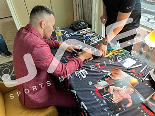Колби Covington с автограф и подпис на 8x10 снимка Свидетел на UFC JSA Усмана Масвидала