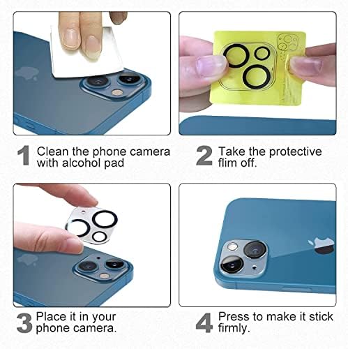 Защитно фолио за обектива на камерата TTIMORE за iPhone 12 Pro - Закалено стъкло, пълно покритие, защита от надраскване, опаковка от 2