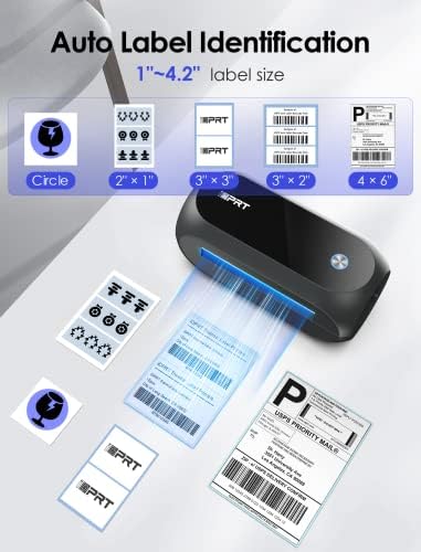 Термотрансферен печат iDPRT, принтер за етикети за доставка на колети и малки предприятия, с устройство за вземане на етикети