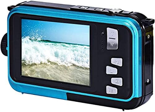 eDealz 48-Водоустойчива Мегапикселова Цифрова камера с Full HD 1080P с двоен дисплей за подводни снимки и видео запис с led светкавица за деца