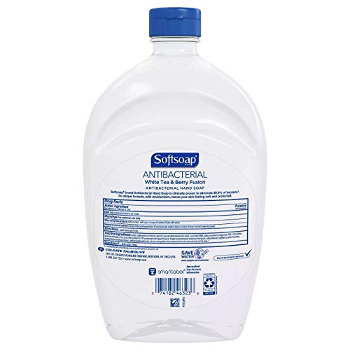 Антибактериален течен сапун за ръце Softsoap с аромат на бял чай и плодове | Формула съдържа хидратиращи средства - по 50 грама на всеки флакон (опаковка от 2 броя)
