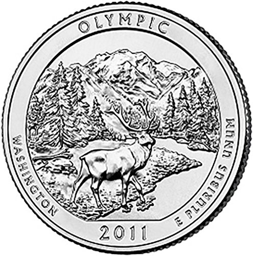 Носителка на сребърен медал от 2011 г. Олимпийски Вашингтонския Национален парк NP Quarter Choice Необращенный Монетен двор на САЩ
