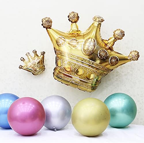 NpeyBeicuelq Украса от балони със златна корона от фолио 4шт.Булчински Душ, за младоженци, за да проверите за сватбени партита