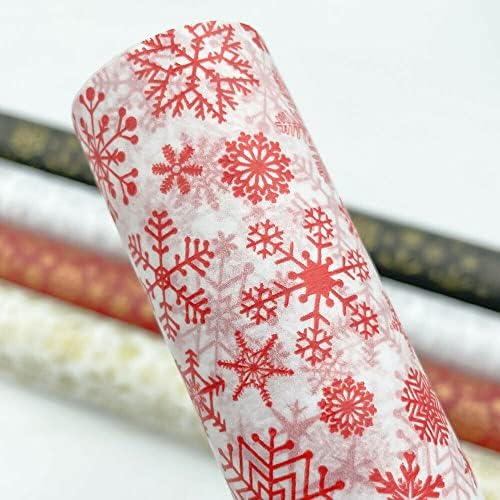 ZJHYXYH 10 листа Амбалажна цигарена хартия Снежинка Коледа САМ Занаят Цветя Подарък Кутия Опаковка Сватба парти Стоки за дома (Цвят: D, размер: