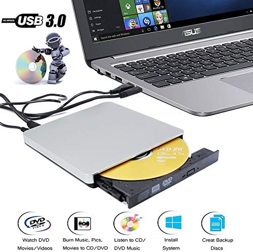 Външен плеър запис на DVD, CD SuperDrive за лаптоп Apple MacBook Pro 13-15 инча 2015 2014 Mid 2013 Retina 2012 A1502 A1398 A1278, USB 3.0, Поп Преносим Оптично устройство USB 3.0, записващо устройство DVD +-R DL CD