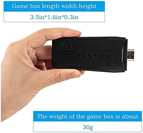 Подарък Игрова конзола 64G 4K С вградени 10000 игри, ретро Игрална конзола, Безжичен контролер 4k, Игрова конзола за PS1/GBA, Детски Видеоигри като подарък за Коледа (Цвят: 32G 4