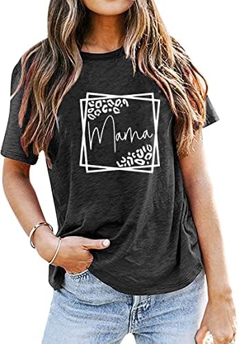 Тениска Майка за Жените, Тениска с Писмото Принтом Мама, Забавни Тениски с образа на Мама, Ежедневни Блузи с Къс ръкав Мама Лайф Тениска
