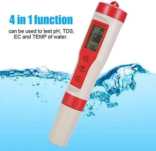 Biitfuu pH TDS ЕО Temp 4 в 1 Цифров Тестер за Качеството на Водата Аквариум Аксесоари Монитор Измерител на Тест Писалка за Аквариуми Басейн