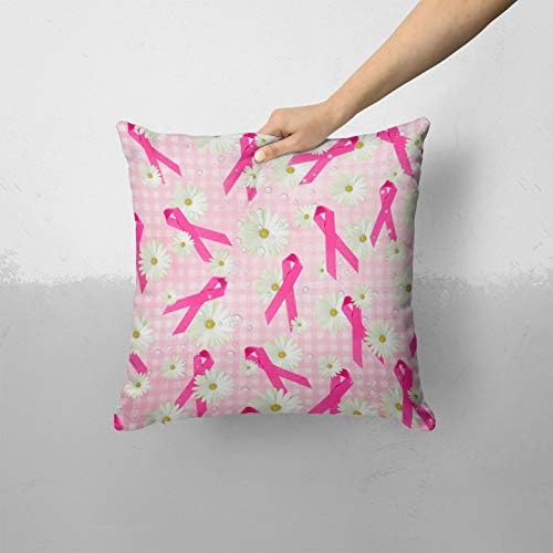 iiRov Pink Ribbon Колаж Информираността за рака на гърдата - Индивидуален Декоративен Начало Декор На закрито или На открито, Калъфка