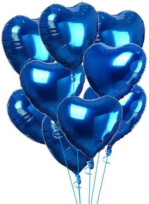 24Син балон от фолио с любов във формата на сърце за парти, рожден Ден, Коледа, Свети Валентин, Сватба, Годеж, Украса на дома си или изненада