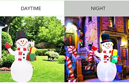 Коледа Надувное украса за двора Yosoo, Украшения във формата на Снежен човек с височина 1,5 м, Надуваеми Изделия за улицата,