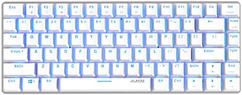 Механична клавиатура AJAZZ AK33 Онази, Подредба от 82 клавиши, Черни ключове, синьо led осветление, Алуминиева Преносима Жичен Детска клавиатура, Сменяем кабел, за игри и з