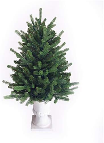 Настолна Коледно Дърво от MARTHA STEWART URN 36 МУ С Предварителна Осветление, Цветни Гирлянди